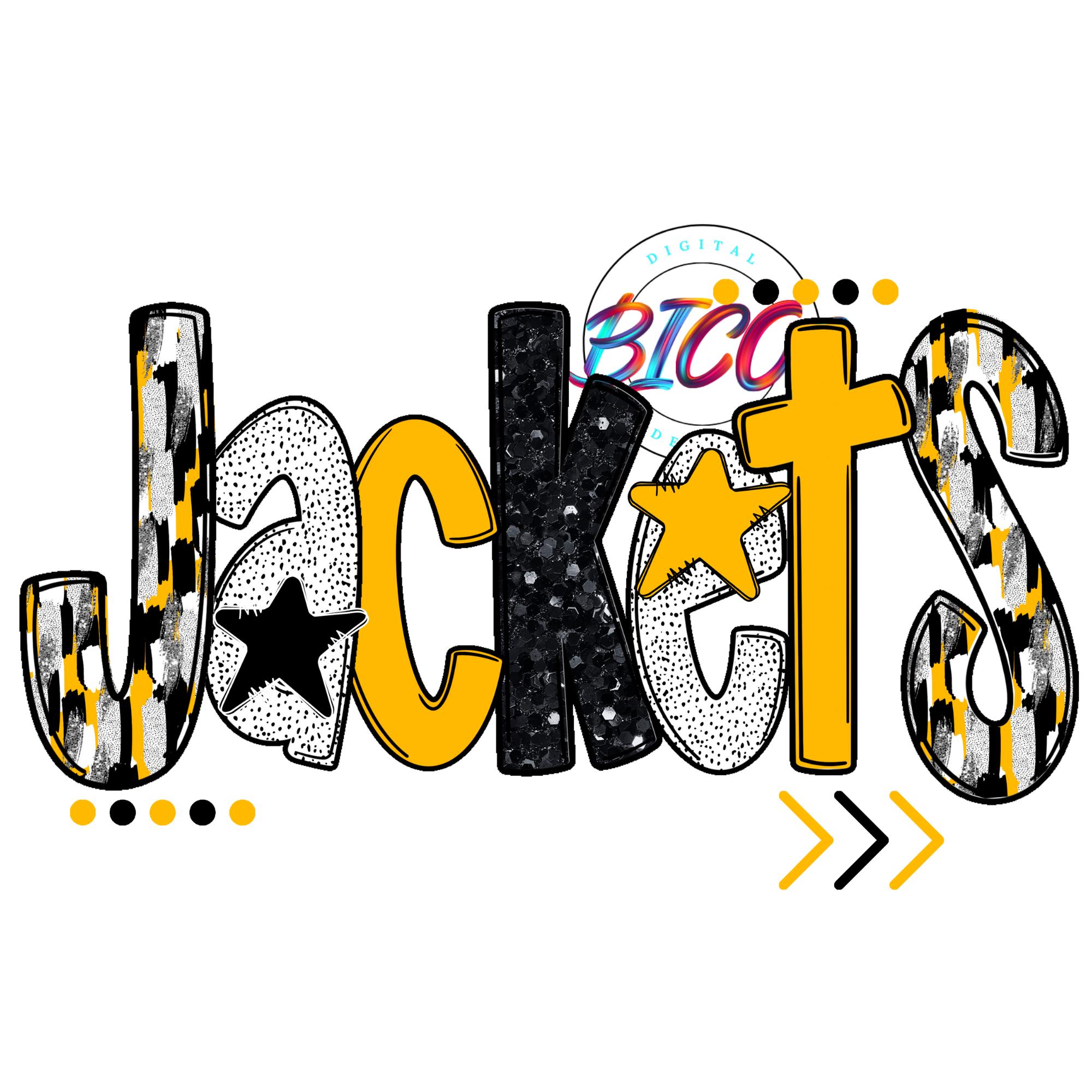 Jackets Brushstroke Alpha, Yellow, Yellow Jackets, High Res PNG, Design Only **Mockup Visual Purpose only**-Commercial Use allowed
