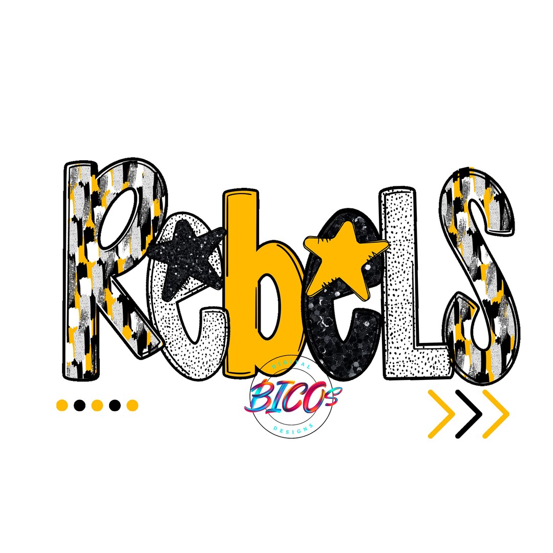 Rebels Brushstroke Alpha, Yellow, High Res PNG, Design Only **mockup ...