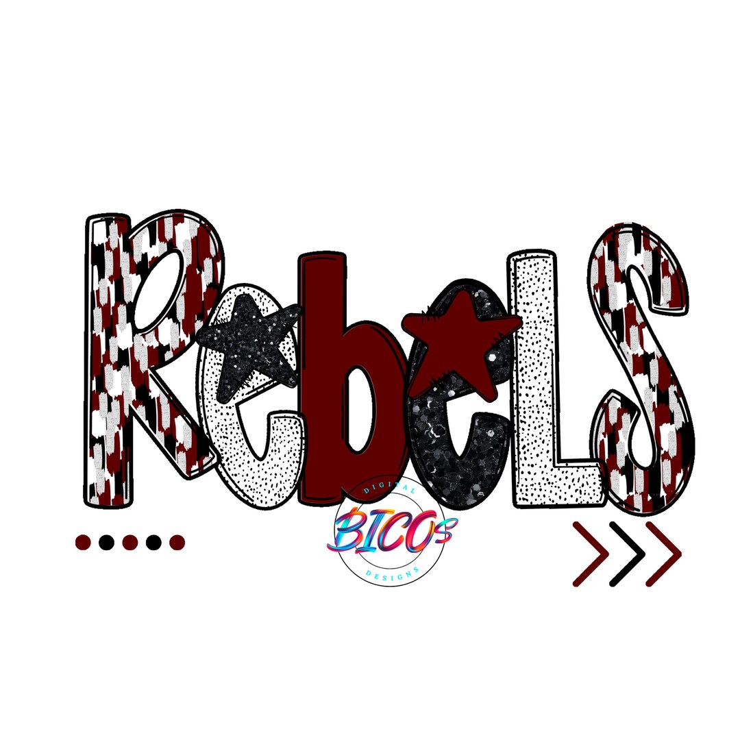 Rebels Brushstroke Alpha, Maroon, High Res PNG, Design Only **mockup ...