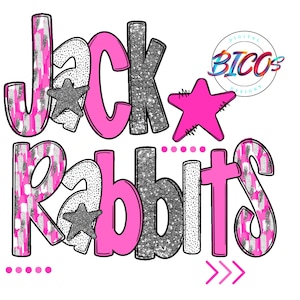 Jackrabbits Brushstroke Alpha, Pink, High Res PNG, Design Only **Mockup Visual Purpose only**-Commercial Use allowed
