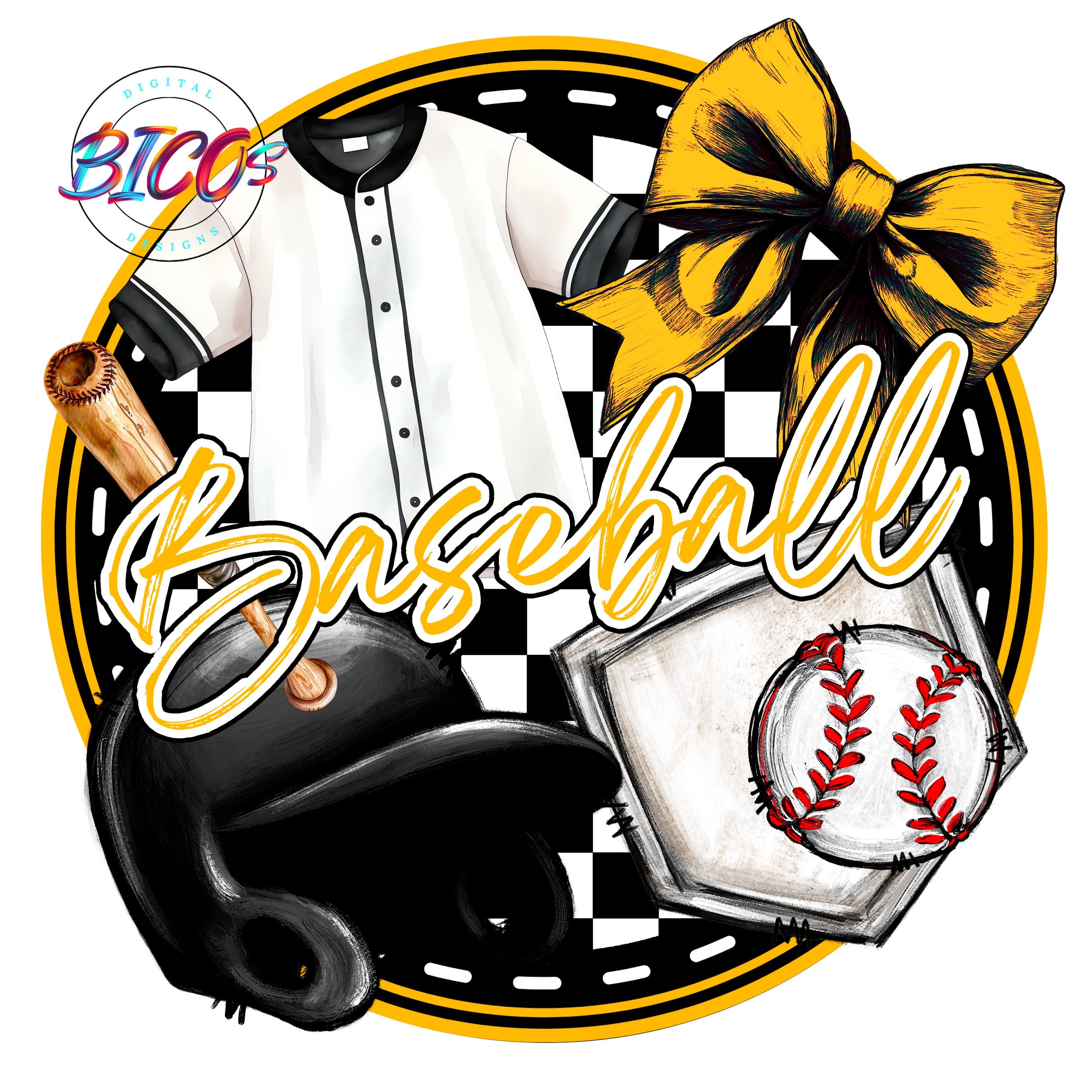 Baseball Design PNG, Yellow, High Resolution Mockup Visual Purpose Only ...
