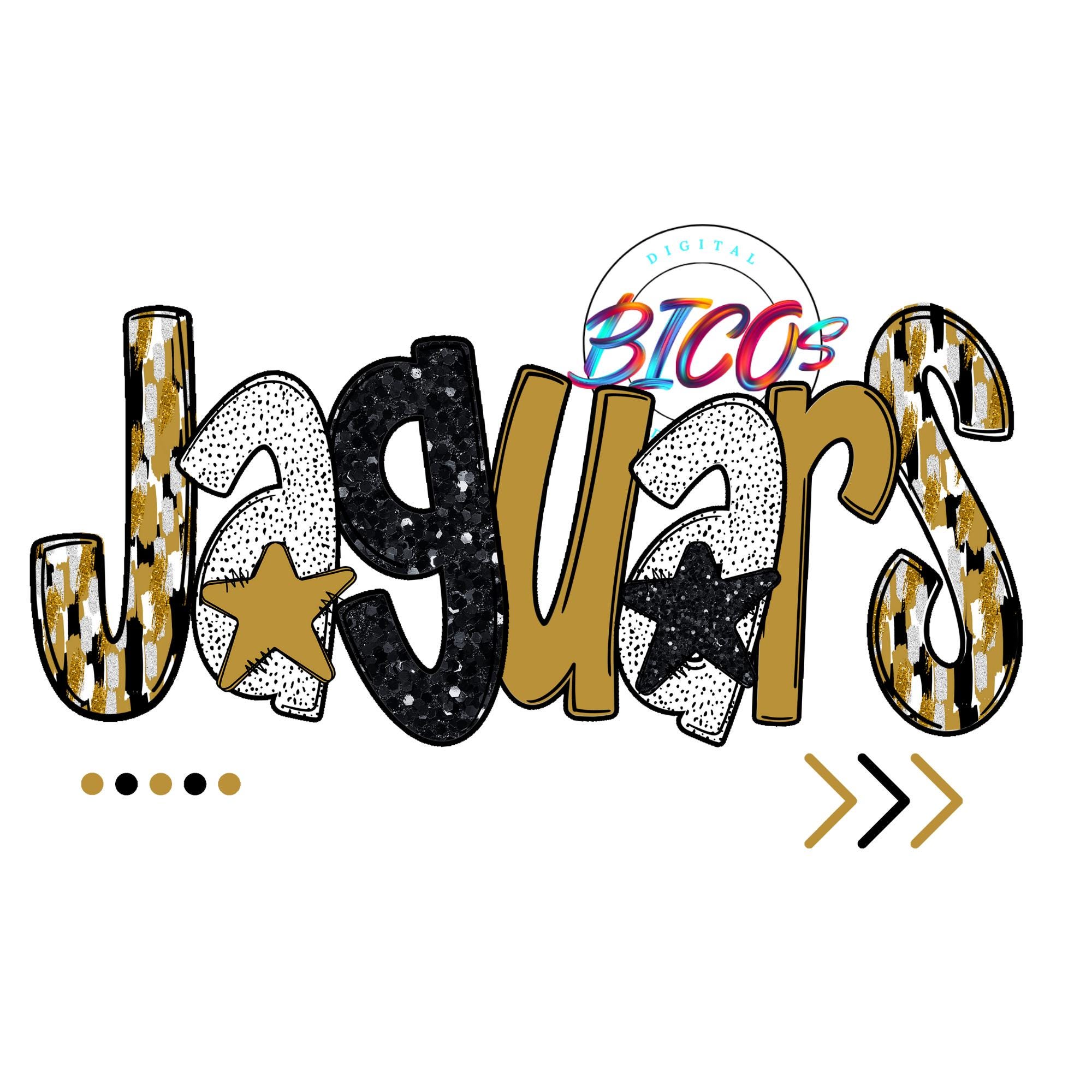 Jaguars Brushstroke Alpha, Gold, High Res PNG, Design Only **Mockup Visual Purpose only**-Commercial Use allowed