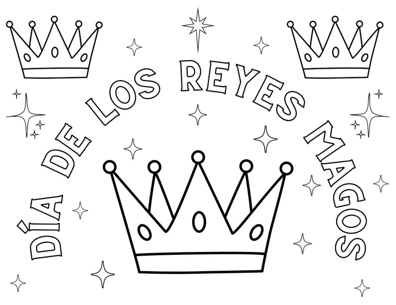 Día De Los Reyes Magos/three Kings Day Printable Spanish Coloring