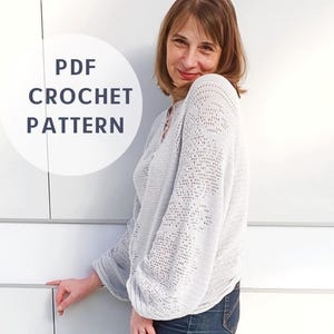Elegant crochet blouse Shirt pattern Stylish Crochet Shirt Instructions