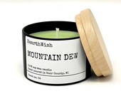 Mountain Dew Scented Soy Candle 4oz - Fun Specialty Gift for Soda Pop Lovers - Gift Idea for Gamers - Perfect for Bedroom, Bathroom, Dorm