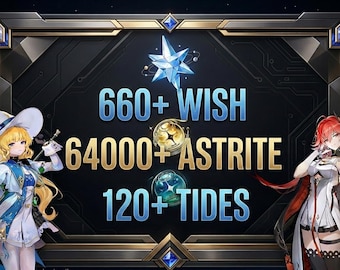 Alla servrar - Wuthering Waves 64.000+ Astrite Reroll-konto