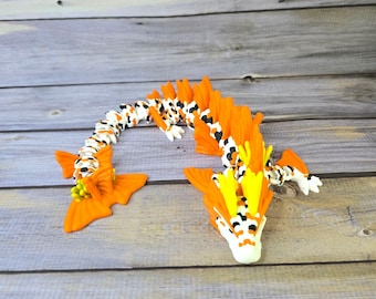 3D Printed Articulated Koi Dragon: Poseable Fidget Desk Toy