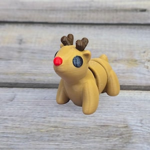 Articulated Mini Baby Reindeer - 3D Printed Christmas Decoration
