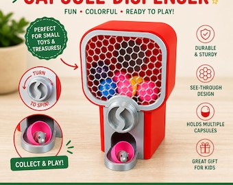 3D Printed Mini Vending Machine Toy, Desk Gadget Dispenser, Novelty Gift