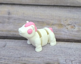 Mini Articulated 3D Printed Horse: Flexible Posable Toy