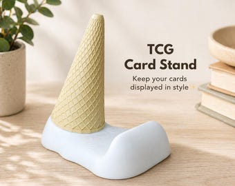 TCG Card Stand | Minimalist Trading Card Holder, Desk Decor, PLA Plastic