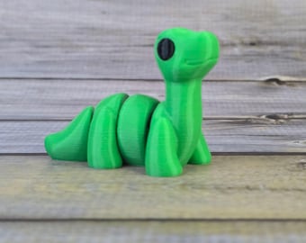 3D Printed Brontosaurus Dinosaur Toy: Customizable Colors