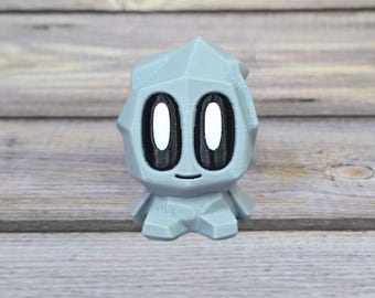 3D Printed Pet Rock Figurine – Colorful Desk Decor