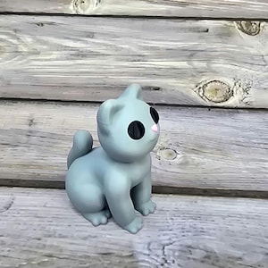 Handmade Cat Sculpture – Whimsical Ceramic Cat Statue – Unique Feline Decor – Gift for Cat Lovers