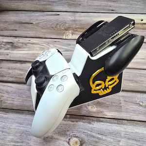 Dual Gaming Controller Stand: Universal Gamer Desk Organizer