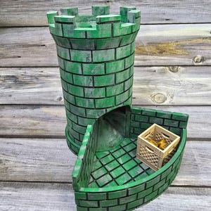 Hand-Painted Dice Tower - Enhance Your Gaming Experience