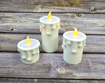 Tea Light LED 3D Printed Candle Set – Unique Decorative Lights for Home & Gifts