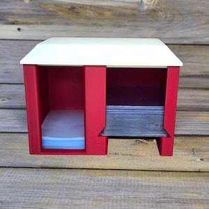 CardCare Center – 3D Printed Sleeve & Toploader Dispenser – Trading Card Organizer Box – Dual Slot Storage for Penny Sleeves - Toploaders