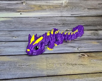 3D Printed Articulated Cat Dragon: Flexible Fantasy Desk Pet