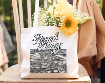 Tote Bag, Beach Tote Bag, Market Tote Bag, Gift for Teacher, Mother's Day Gift, Vacation Tote Bag, Gift for Boat, Gift for Her-Birthday Gift