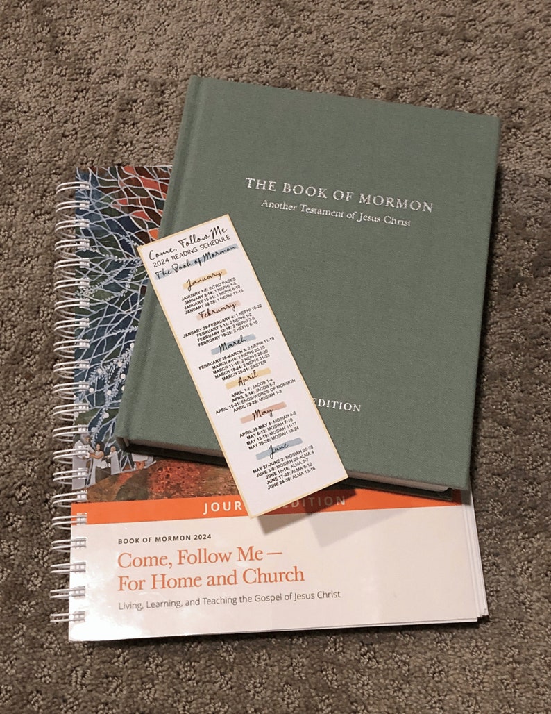 Come Follow Me 2024 Reading Schedule Bookmark Etsy Australia
