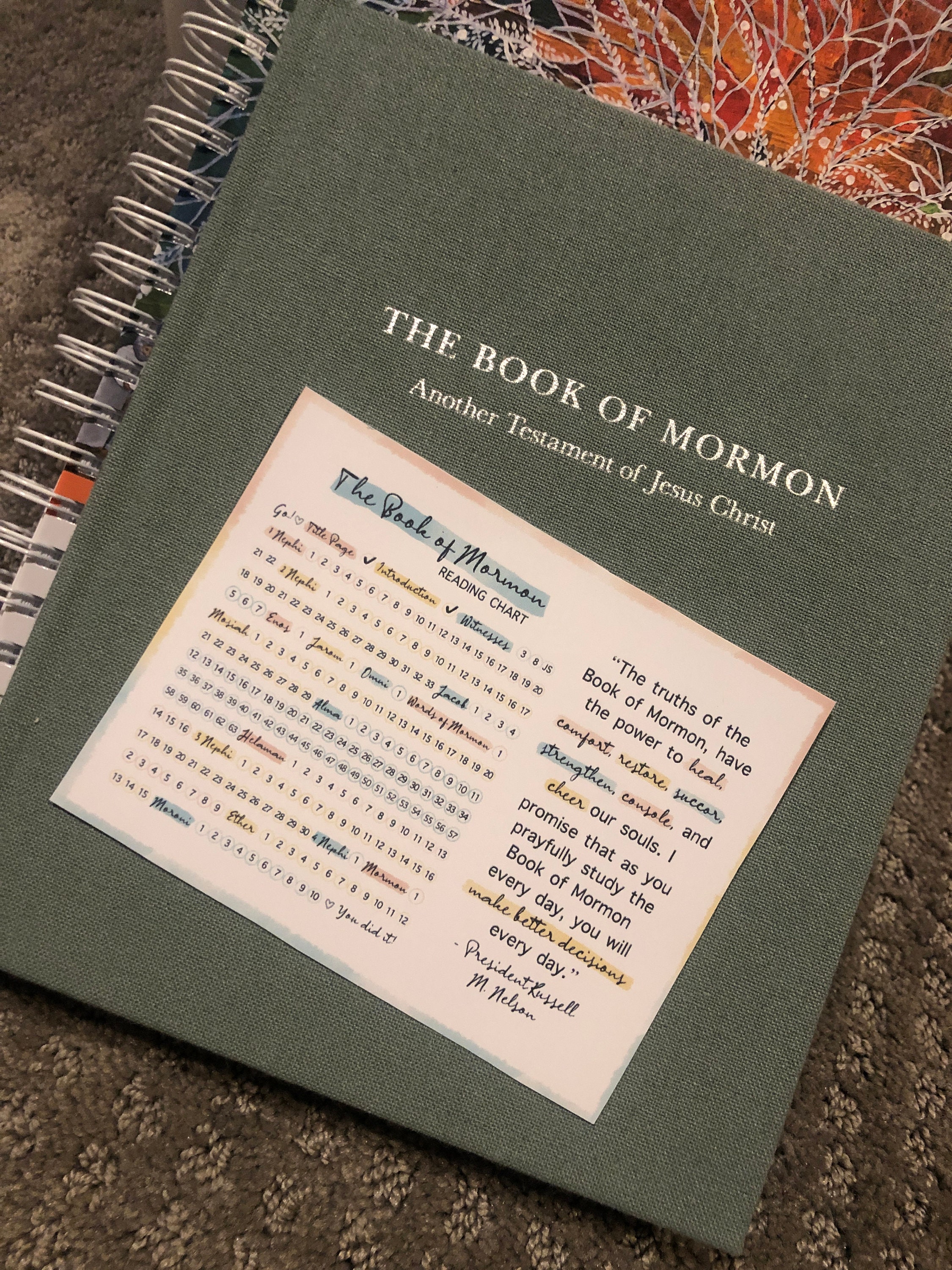 Printable Book of Mormon Reading Chart - Etsy