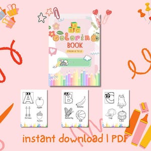 A-Z Alphabet Coloring Pages for Kids | 26 Printable Educational Worksheets | Fun ABC Learning Book | Instant Digital Download