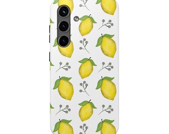 Lemon Grove Samsung Galaxy Phone Case | Watercolor Lemon Floral Case | Sunshine Collection
