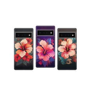 Hibiscus Phone Case Summer Flower Cover for Pixel 9 8A 7 Pro Oneplus Nord, Oppo X6 Vivo V27 Honor Magic Xiaomi Poco Realme