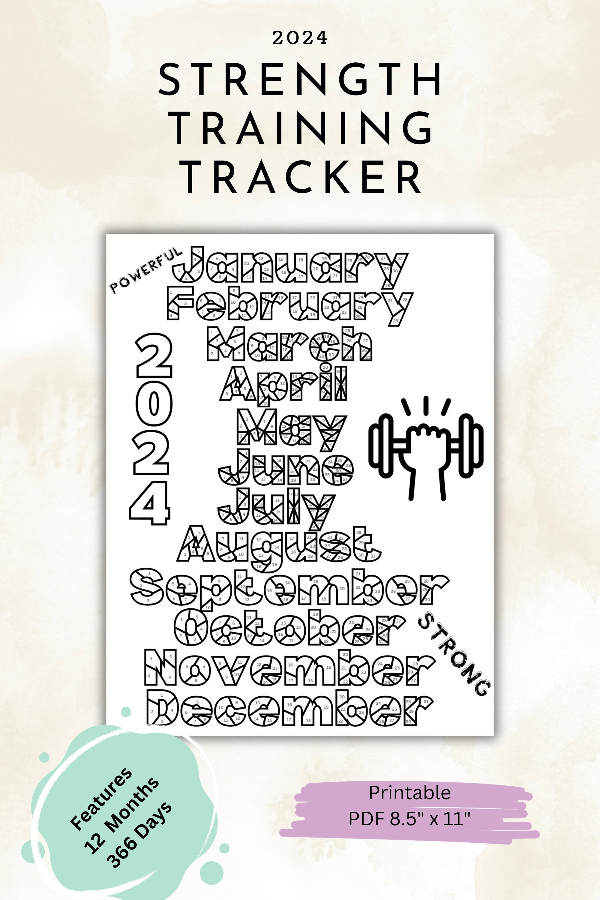 2024 Strength Training Tracker - Etsy