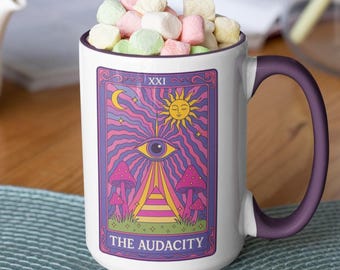The Audacity Tarot Card Mug: Witchy Gothic Coffee Mug