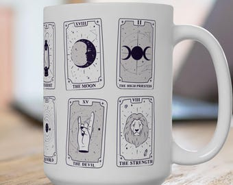 Tarot Card Coffee Mug: Witchy Astrology Gift
