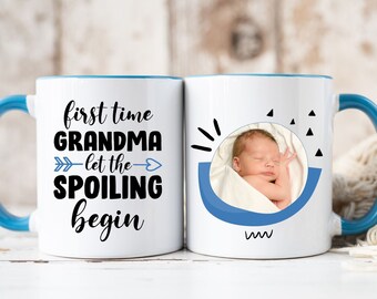New Grandma Photo Mug: First Time Grandma Gift