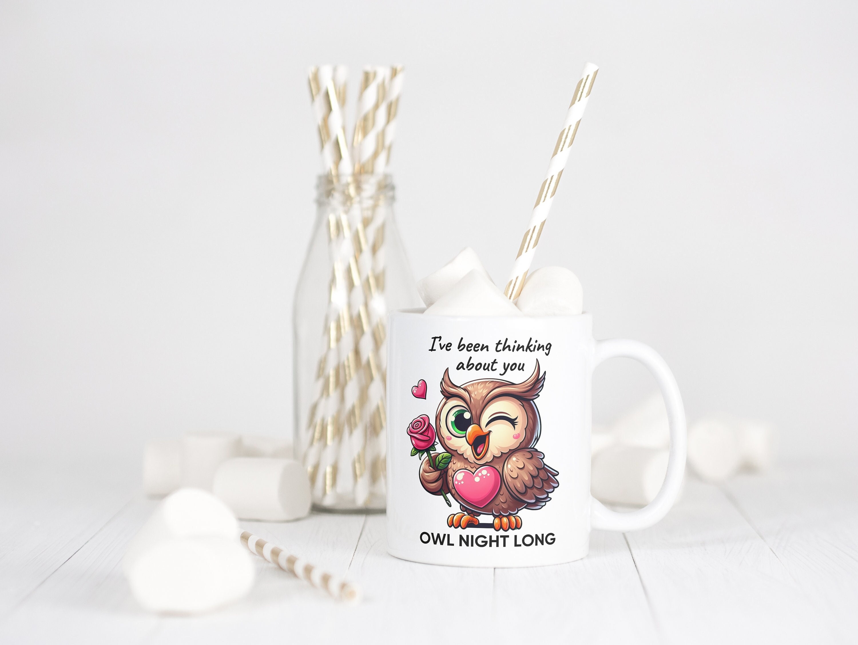 Owl Mug, Custom Mug, Couples Mug, Owl Lover Gift, Valentines Gift, Anniversary Gift, Valentines Day 