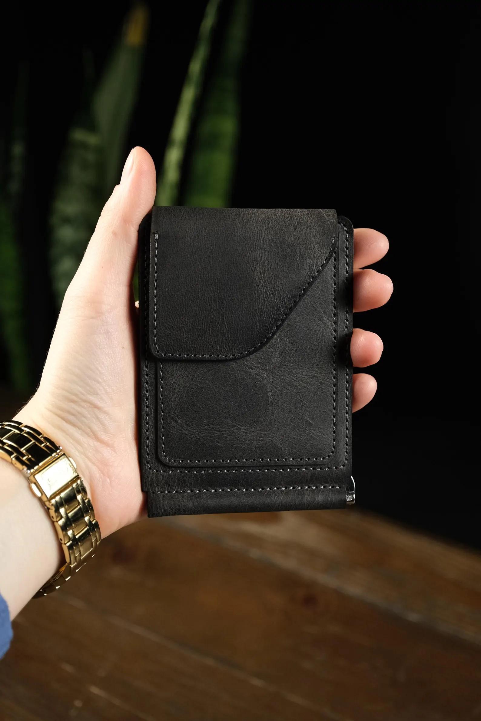 Genuine Leather Wallet with Money Clip - Handmade using 100% Turkish Leather