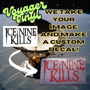 ¡Convertimos tu imagen en una calcomanía de vinilo personalizada! Automóvil, ventana, computadora portátil, botella, cristalería, boda, negocio: cualquier texto, imagen, logotipo, color y tamaño