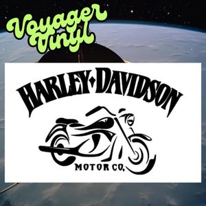 Harley Bike Die-Cut Premium Vinyl Decal.  Choose Your Size and Color.
