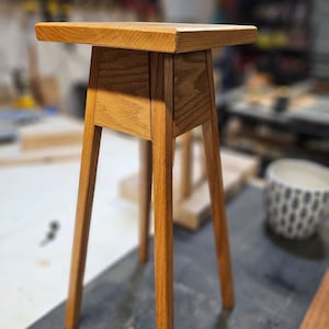 Oak plant stand