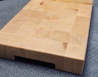 Maple and cherry end grain cutting board