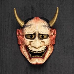 Japanese Hannya White Mask – Japanese Oni Masks