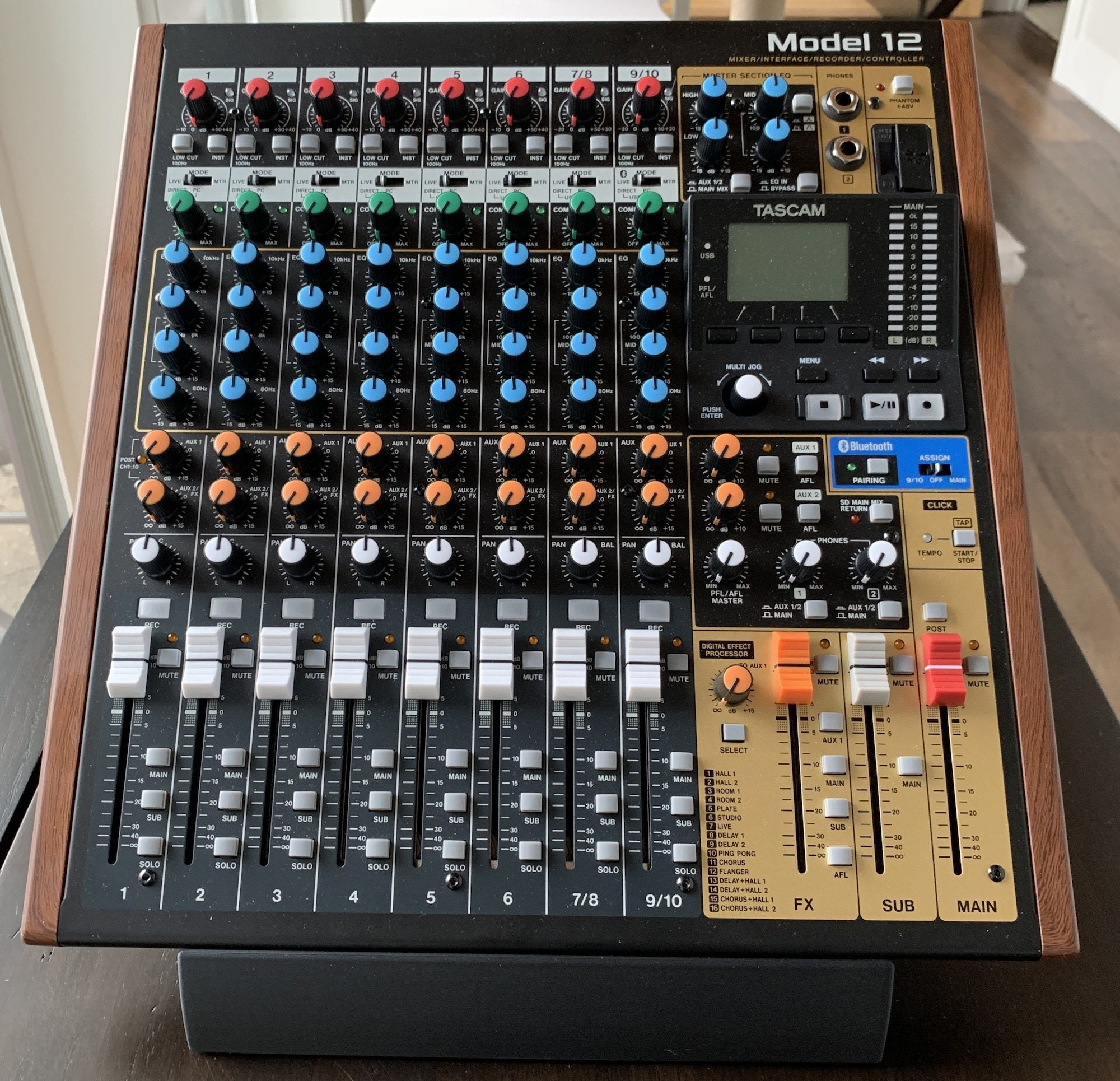 Tascam Model 12 Mixer Tabletop Stand - 3d Printed - Black W/non