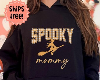 Customizable Spooky Sweatshirt, Halloween Witchy Woman Sweatshirt, Personalized for Her: Mom, Grandma, Aunt, Sister, Teacher, Nurse, Club