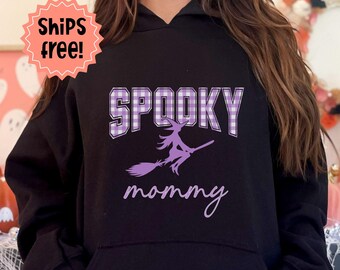 Customizable Spooky Sweatshirt, Halloween Witchy Woman Sweatshirt, Personalized for Her: Mom, Grandma, Aunt, Sister, Teacher, Nurse, Club