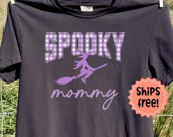 Customizable Spooky T-Shirt, Halloween Witchy Woman Tee, Personalized for Her: Mom, Grandma, Aunt, Sister, Bestie, Teacher, Nurse, Club