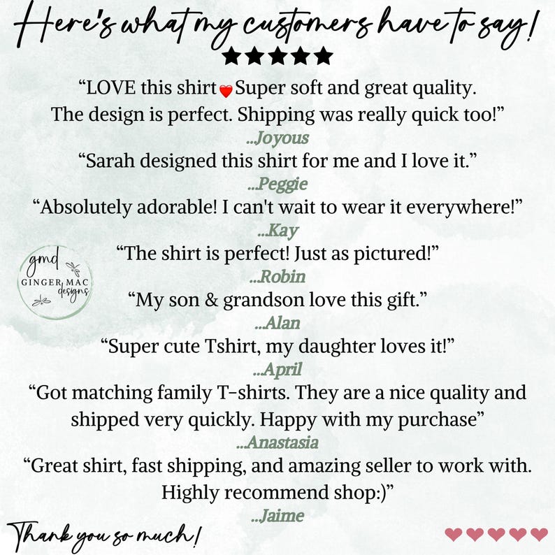 Customer rave reviews!