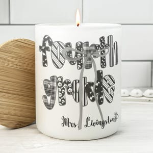 Customized Fourth Grade Teacher Candle, 4th Grade Teacher Candle, Back to School, Teacher Team Appreciation Gift, Elementary Teacher Gifts