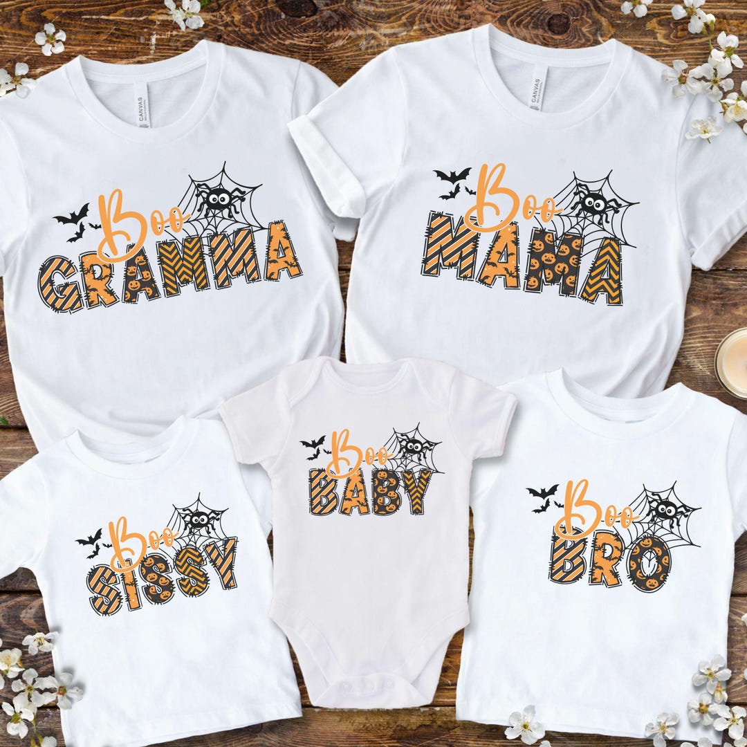 Personalized Matching Boo Family Halloween Shirts for Everyone in the ...