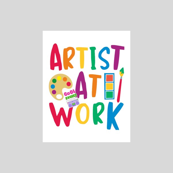 artist at work svg png pdf art kids teens adults tshirts hoodies mugs printable download