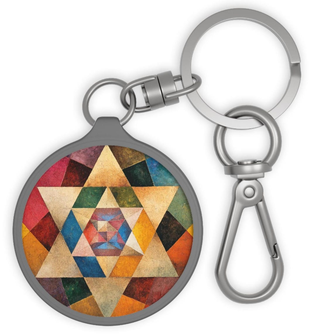 Magen David Keyring Tag, Pro-israeli Gift, Jewish Key Holder, Star of ...
