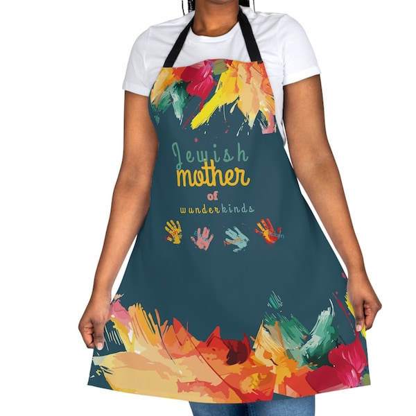 Personalized Mother's day Gift, Jewish Mother of wunderkinds, Creative Mama, Funny Customized Apron (AOP)